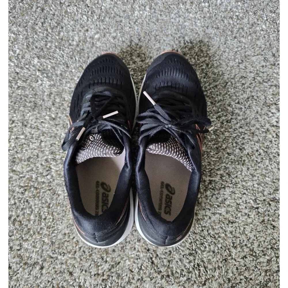 ASICS Women's Gel-Cumulus 20 Black Orange Running Sneakers‎ Size 10.5